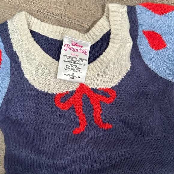 Disney Princess Snow White Baby Dress Size 12 Months Knit top Tutu bottom dress - Picture 3 of 3